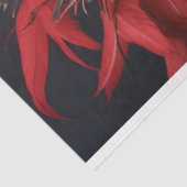 Dame in roter Feder und schwarzer Hintergrund Seidenpapier (Ausschnitt)