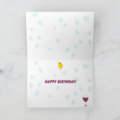 Dame in Tub in Rosa Karte (Innenseite)