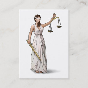 Dame Justice Illustration Visitenkarte