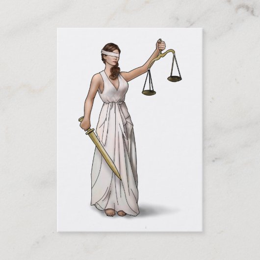 Dame Justice Illustration Visitenkarte (Vorderseite)