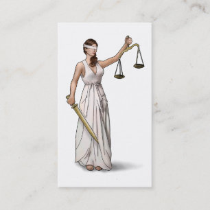 Dame Justice Illustration Visitenkarte