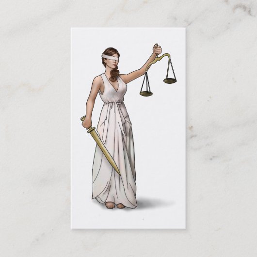 Dame Justice Illustration Visitenkarte (Vorderseite)