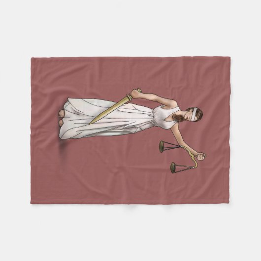 Dame Justice - Marsala Fleecedecke (Vorderseite (Horizontal))