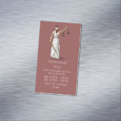 Dame Justice - Marsala Magnetische Visitenkarte (Beispiel)