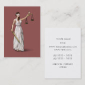 Dame Justice - Marsala Visitenkarte (Vorne/Hinten)