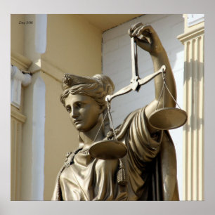 Dame Justice Statue, Virginia City, Nevada Poster