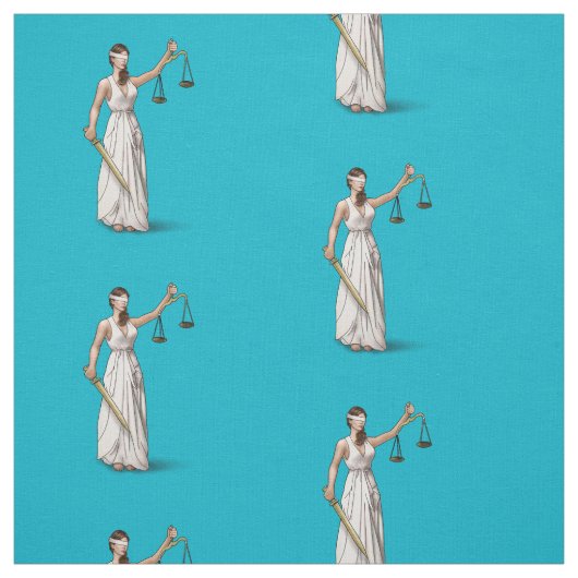 Dame Justice - Unterwasseratemgerät-Blau Stoff (Muster)