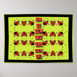 Dame Käfer auf Parade Poster