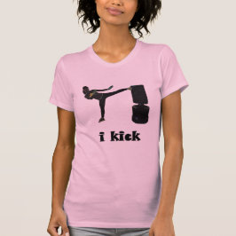 Dame Kickboxer/ich treten T-Shirt