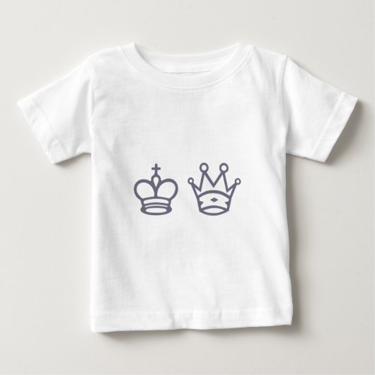 Dame König queen king Schach chess Baby T-shirt (Vorderseite)