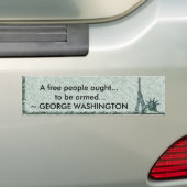 DAME LIBERTY - GEORGE WASHINGTON-ZITAT - SIND AUTOAUFKLEBER (Auf Auto)