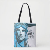 Dame Liberty - ich bin mit ihr Tasche (Vorderseite)