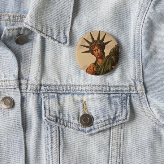 Dame Liberty Is Pointing an Ihnen Button (Beispiel)
