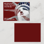 Dame Liberty Visitenkarte (Vorne/Hinten)