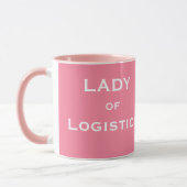 Dame Logistik-des lustigen weiblichen Tasse (Links)