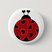 Dame Love Bug Button (Vorderseite)