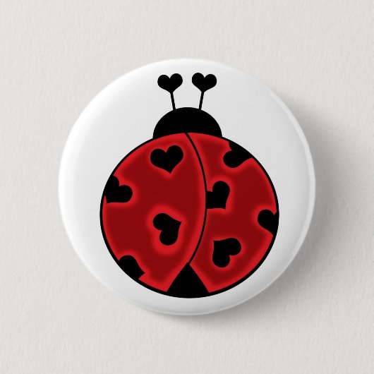 Dame Love Bug Button (Vorderseite)