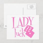 Dame Luck Dice Postkarte (Vorne/Hinten)