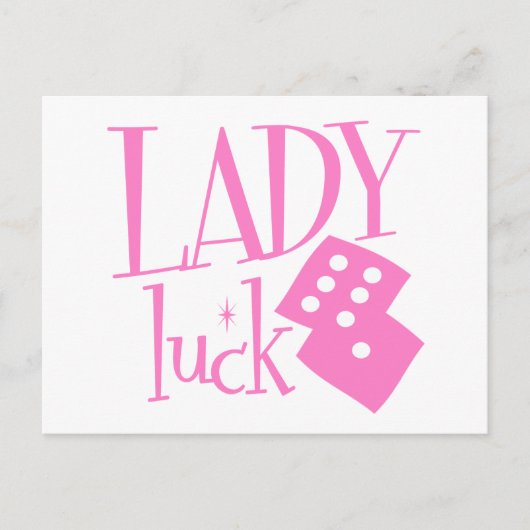 Dame Luck Dice Postkarte (Vorderseite)