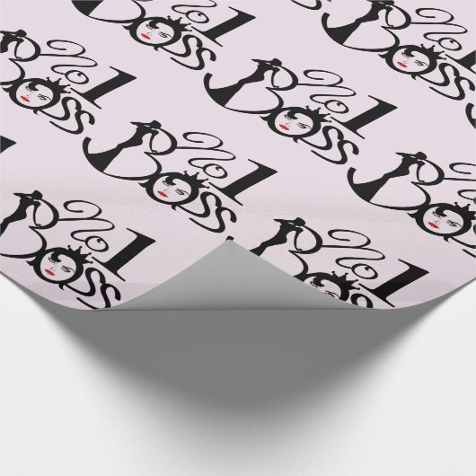 Dame lustige Packpapiere des Chefs #1 Geschenkpapier (Ecke)