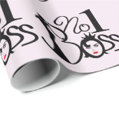Dame lustige Packpapiere des Chefs #1 Geschenkpapier (Rolleneckpunkt)