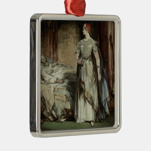 Dame Macbeth, 1850 Silbernes Ornament (Rechts)