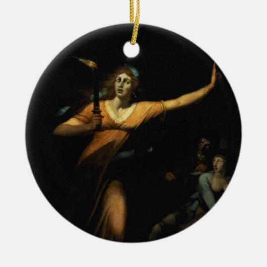 Dame Macbeth Sleepwalking, 1783 (Öl auf Leinwand) Keramikornament (Vorne)