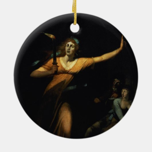 Dame Macbeth Sleepwalking, 1783 (Öl auf Leinwand) Keramikornament (Hinten)