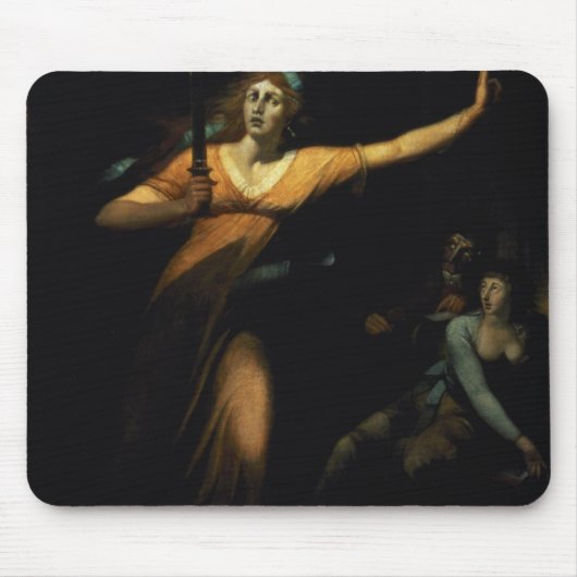 Dame Macbeth Sleepwalking, 1783 (Öl auf Leinwand) Mousepad (Vorne)