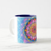 Dame Master Mandala Mug Zweifarbige Tasse (Vorderseite Links)