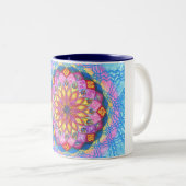 Dame Master Mandala Mug Zweifarbige Tasse (VorderseiteRechts)