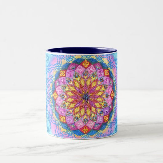 Dame Master Mandala Mug Zweifarbige Tasse (Mittel)
