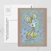 Dame Maus Postkarte (Vorne/Hinten)
