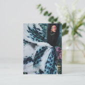 Dame mit Augenbinde tanzt Surrealer Collage Postkarte (Stehend Vorderseite)