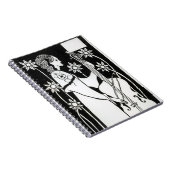 Dame mit Cello, von "Le Morte d'Arthur" ` (litho) Notizblock (Rechte Seite)