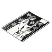 Dame mit Cello, von "Le Morte d'Arthur" ` (litho) Notizblock (Linke Seite)