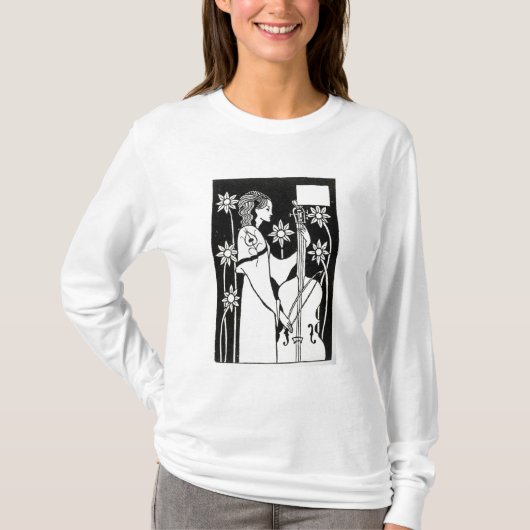 Dame mit Cello, von "Le Morte d'Arthur" ` (litho) T-Shirt (Vorderseite)