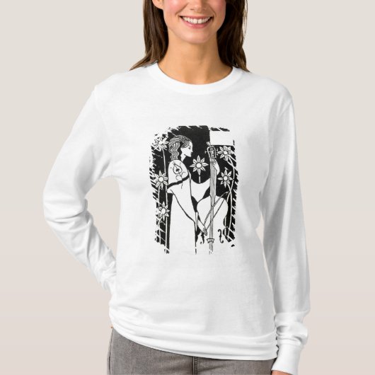 Dame mit Cello, von "Le Morte d'Arthur" ` (litho) T-Shirt (Vorderseite)
