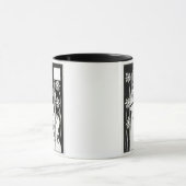 Dame mit Cello, von "Le Morte d'Arthur" ` (litho) Tasse (Zentrum)