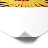 Dame mit Chrysanthemenblüten Poster (Ecke)
