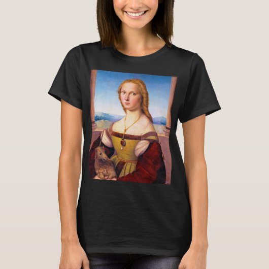 Dame mit der Porträtfarbe Einhorn-RAPHAEL Santi T-Shirt (Vorderseite)