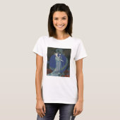 Dame mit Drache (farbige Litho) T-Shirt (Vorne ganz)