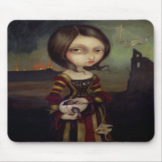 Dame mit einem Bosch Ei gotisches Mousepad