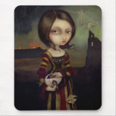 Dame mit einem Bosch Ei gotisches Mousepad (Vorne)