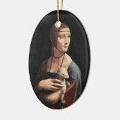 Dame mit einem Ermine Keramik Ornament (Links)