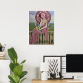 DAME MIT EINEM SONNENSCHIRM POSTER (Heimbüro)