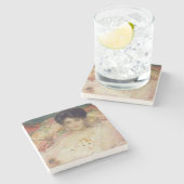 Dame mit einer Katze, 1904 Steinuntersetzer (Seitenansicht)