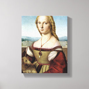 Dame mit Einhorn - Raphael - c1506 Leinwanddruck