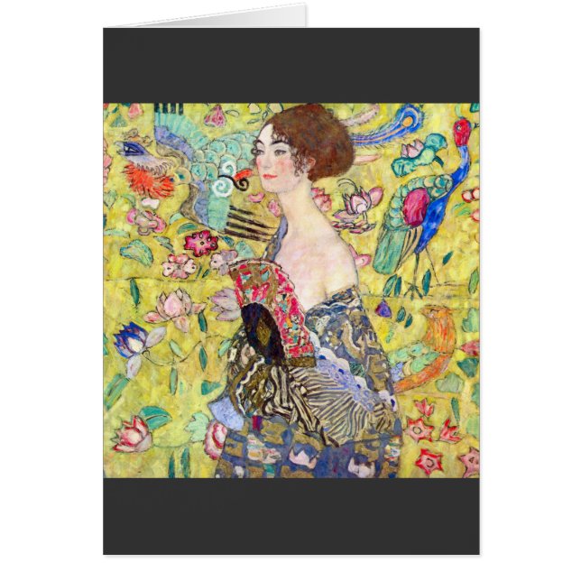 Dame mit Fächer durch Gustav Klimt (Vorne)