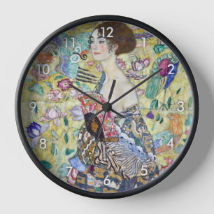 Dame mit Fächer, Gustav Klimt Uhr